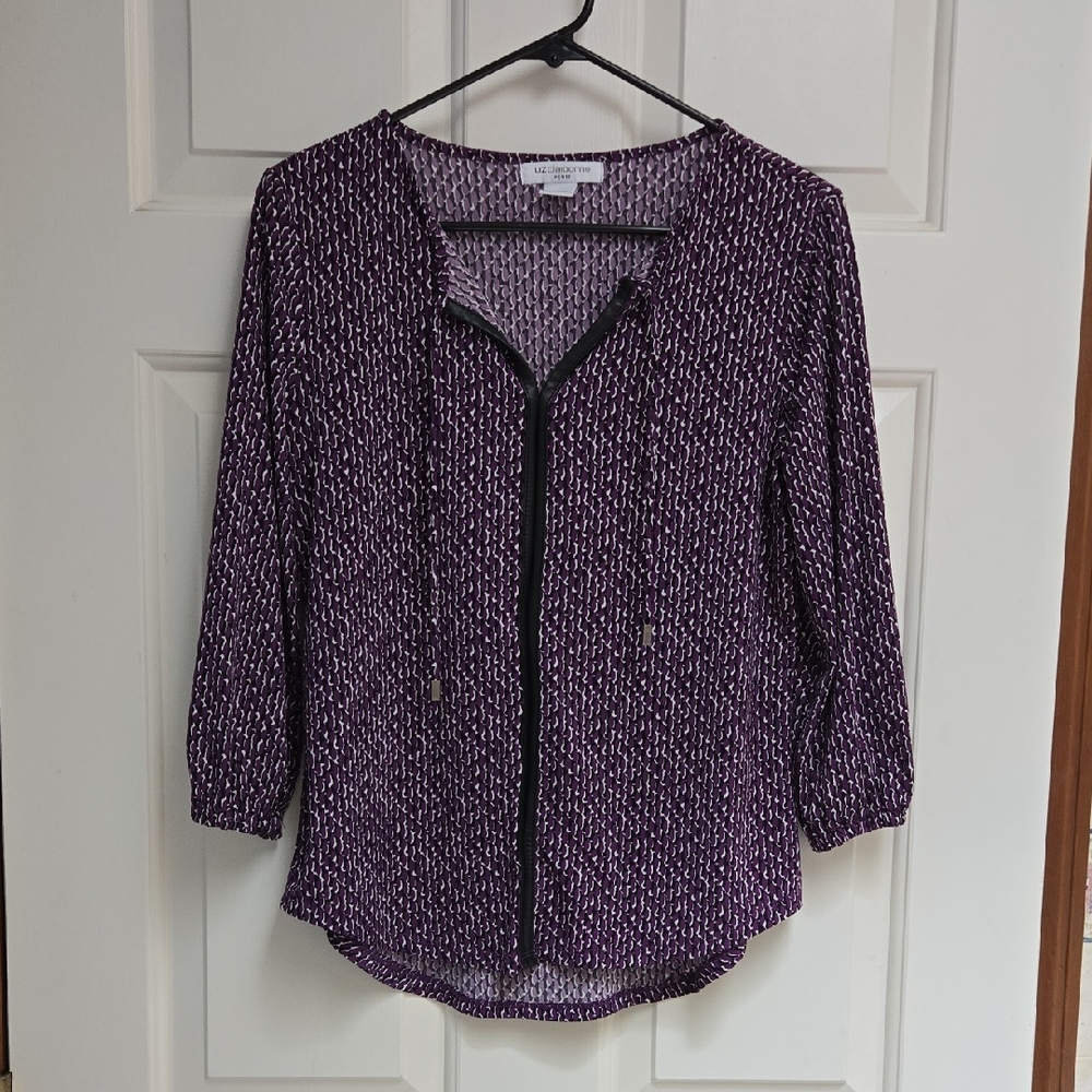 Purple Patterned Blouse